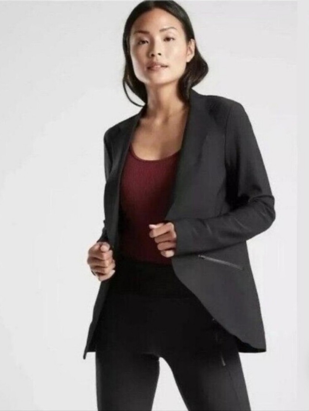 {6} Athleta Interstellar Blazer Gray Jacket